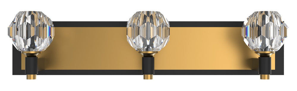 Vinci Lighting - Three Light Vanity - Aged Brass/Black- Union Lighting Luminaires Decor