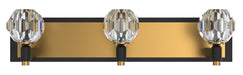 Vinci Lighting - Three Light Vanity - Aged Brass/Black- Union Lighting Luminaires Decor