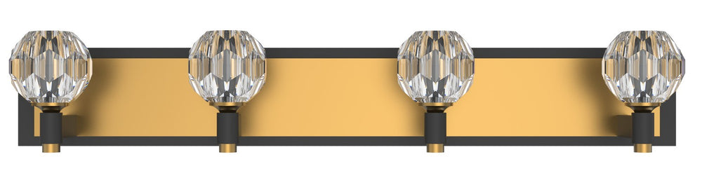 Vinci Lighting - Four Light Vanity - Aged Brass/Black- Union Lighting Luminaires Decor