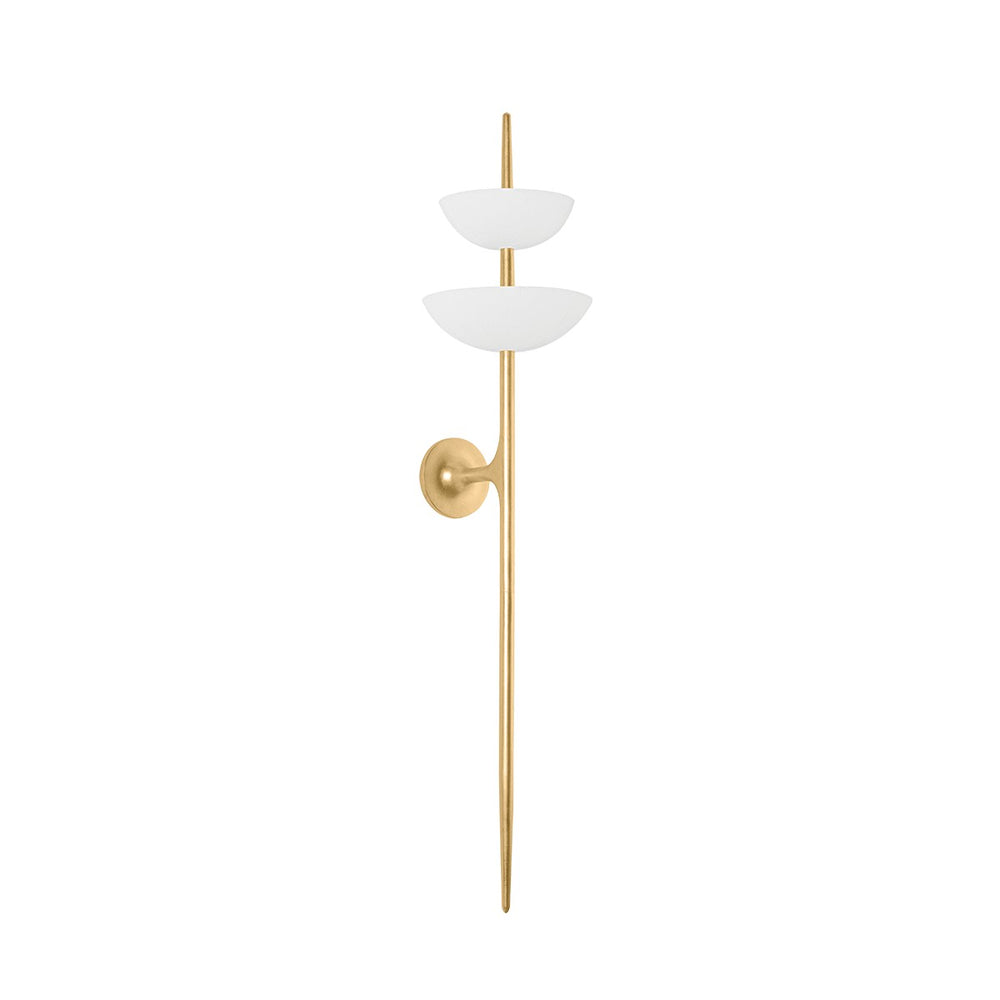 Corbett Lighting Canada - LED Wall Sconce - Evander - Vintage Gold Leaf/Gesso White- Union Lighting Luminaires Decor