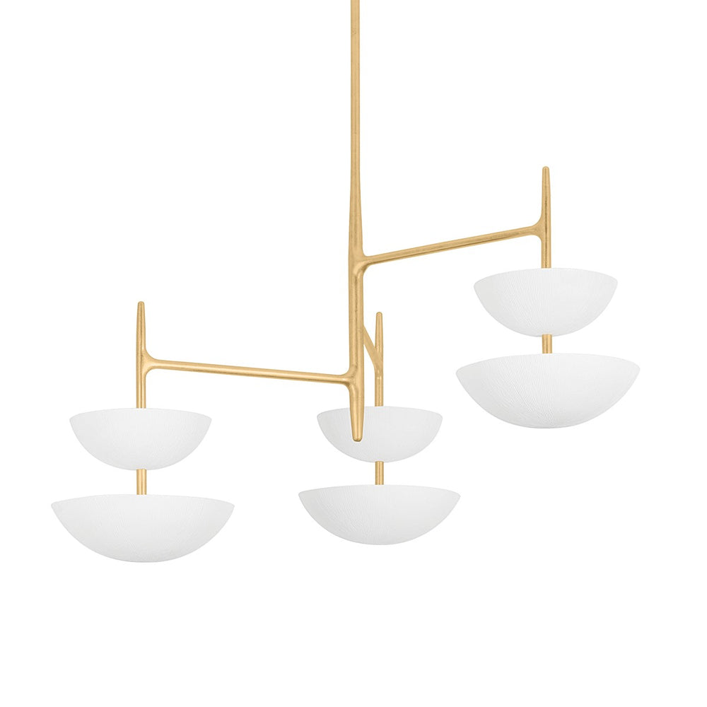 Corbett Lighting Canada - LED Chandelier - Evander - Vintage Gold Leaf- Union Lighting Luminaires Decor
