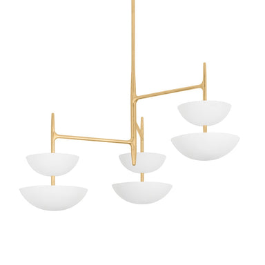 Corbett Lighting Canada - LED Chandelier - Evander - Vintage Gold Leaf/Gesso White- Union Lighting Luminaires Decor