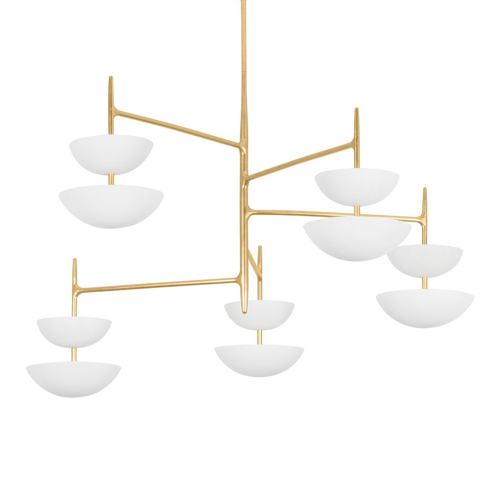 Corbett Lighting Canada - LED Chandelier - Evander - Vintage Gold Leaf- Union Lighting Luminaires Decor