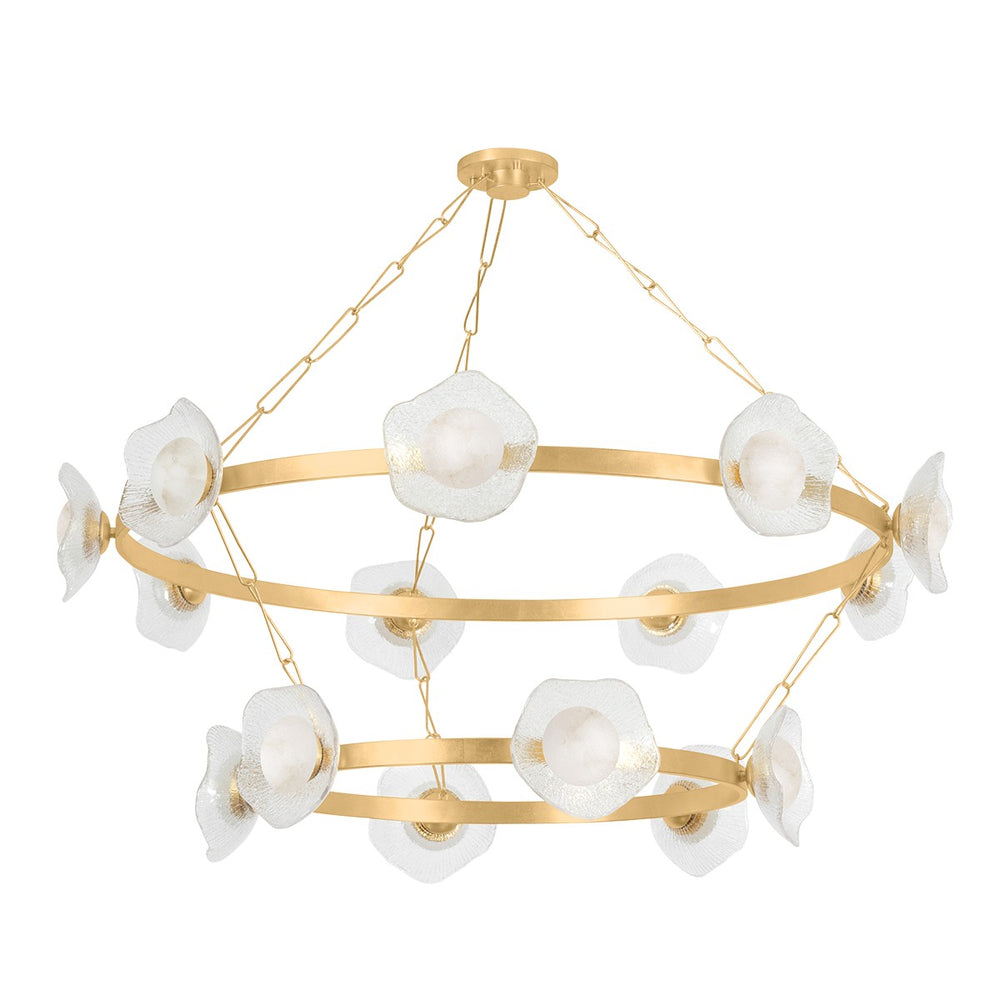Corbett Lighting Canada - LED Chandelier - Almandine - Vintage Gold Leaf- Union Lighting Luminaires Decor