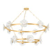 Corbett Lighting Canada - LED Chandelier - Almandine - Vintage Gold Leaf- Union Lighting Luminaires Decor