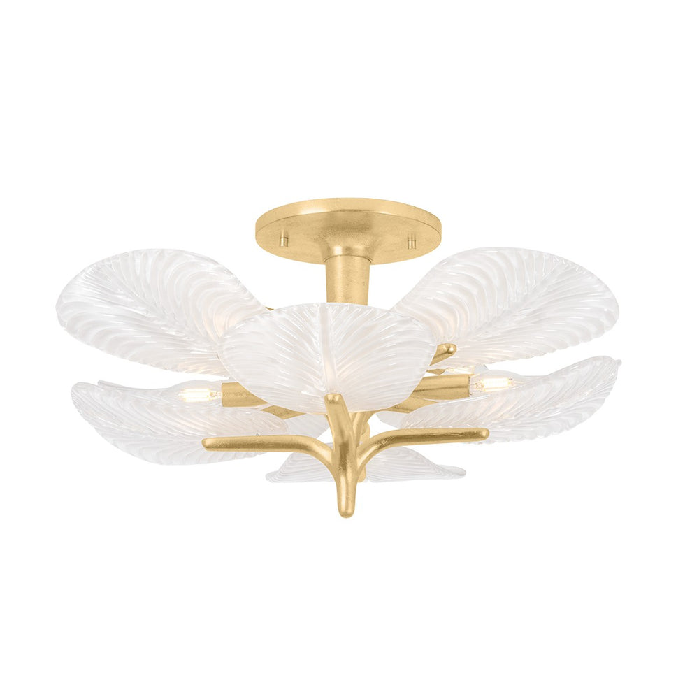 Corbett Lighting Canada - Eight Light Semi Flush Mount - Kamal - Vintage Gold Leaf- Union Lighting Luminaires Decor