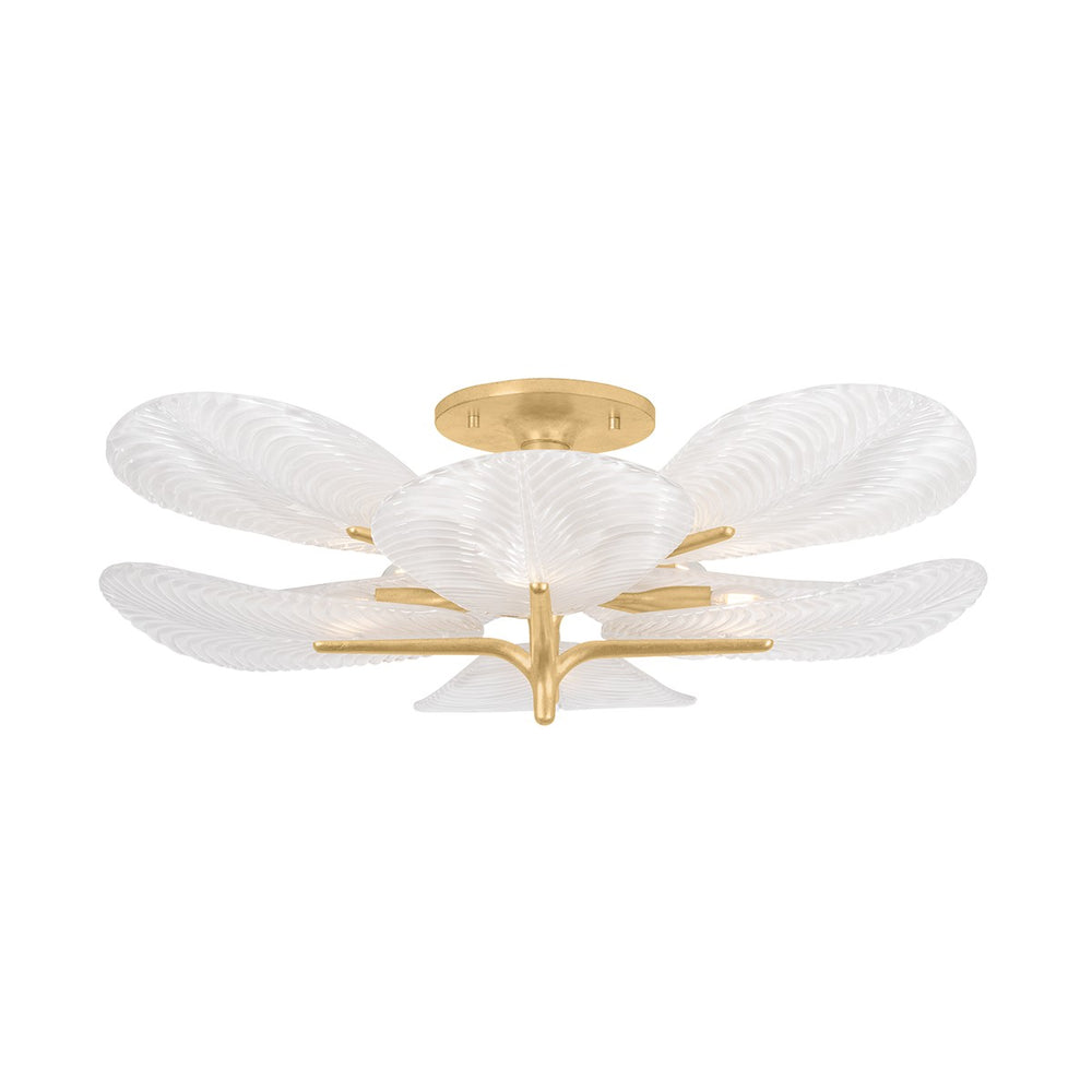 Corbett Lighting Canada - Eight Light Semi Flush Mount - Kamal - Vintage Gold Leaf- Union Lighting Luminaires Decor