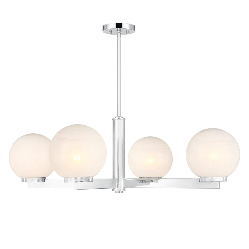 Meridian - Four Light Chandelier - Chrome- Union Lighting Luminaires Decor
