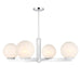 Meridian - Four Light Chandelier - Chrome- Union Lighting Luminaires Decor