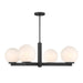 Meridian - Four Light Chandelier - Matte Black- Union Lighting Luminaires Decor