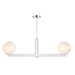 Meridian - Two Light Linear Chandelier - Chrome- Union Lighting Luminaires Decor