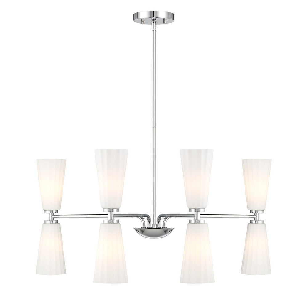 Meridian - Eight Light Chandelier - Chrome- Union Lighting Luminaires Decor