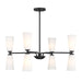 Meridian - Eight Light Chandelier - Matte Black- Union Lighting Luminaires Decor