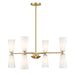 Meridian - Eight Light Chandelier - Natural Brass- Union Lighting Luminaires Decor