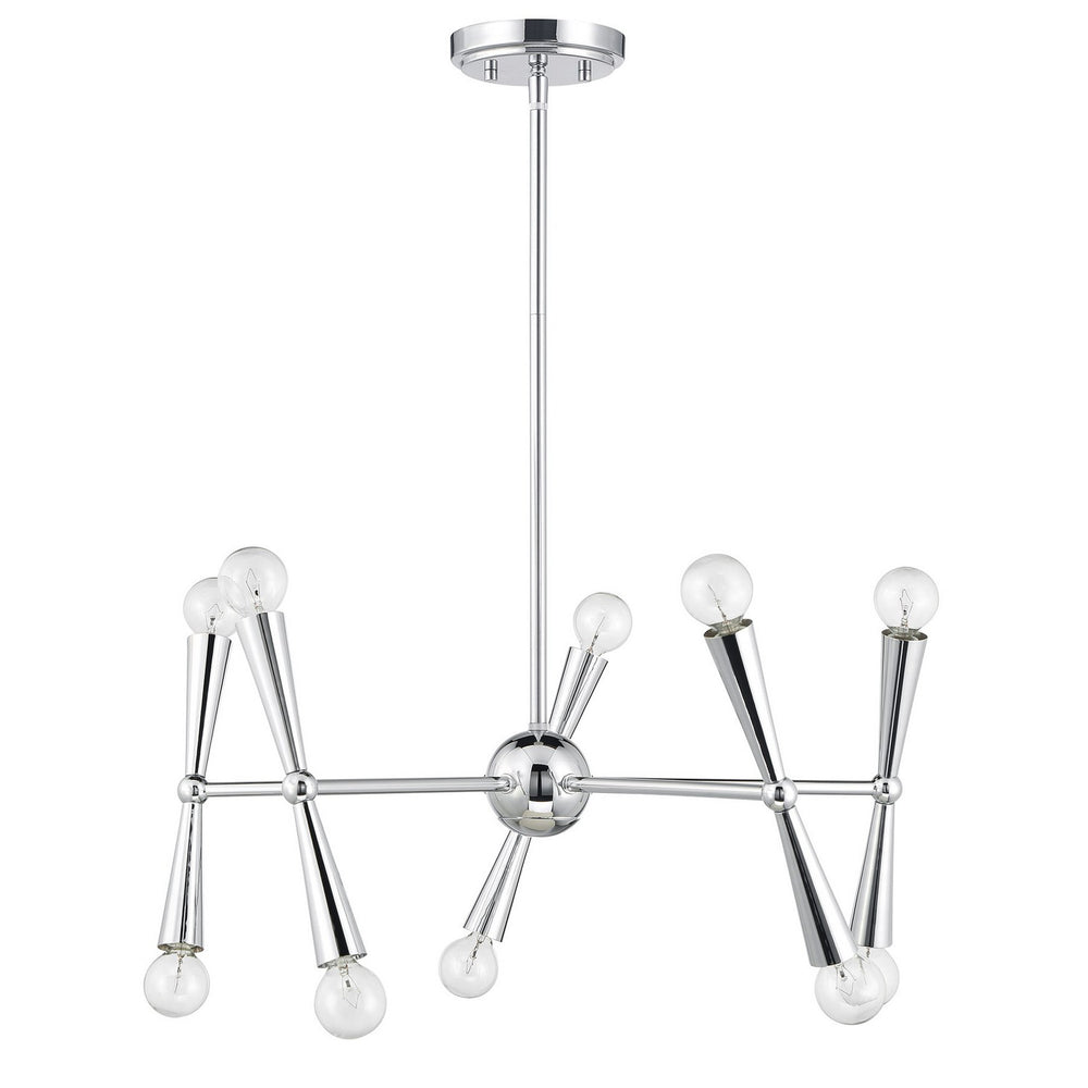 Meridian - Ten Light Chandelier - Chrome- Union Lighting Luminaires Decor