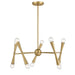 Meridian - Ten Light Chandelier - Natural Brass- Union Lighting Luminaires Decor