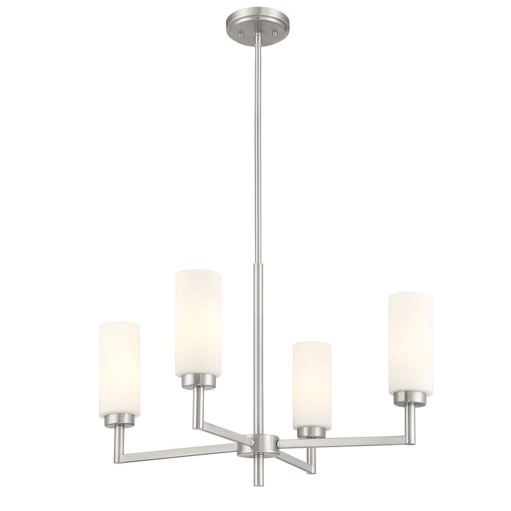 Meridian - Four Light Chandelier - Brushed Nickel- Union Lighting Luminaires Decor