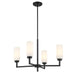 Meridian - Four Light Chandelier - Matte Black- Union Lighting Luminaires Decor