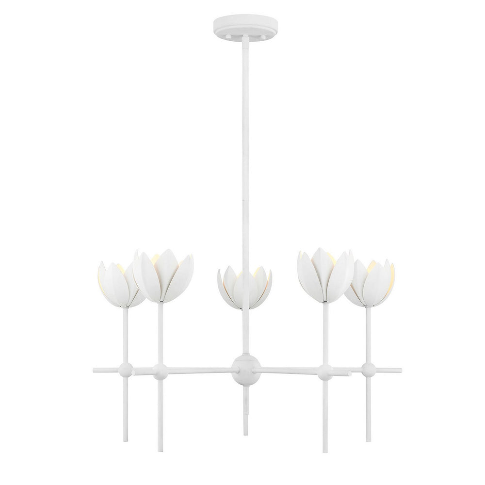 Meridian - LED Chandelier - Bisque White- Union Lighting Luminaires Decor