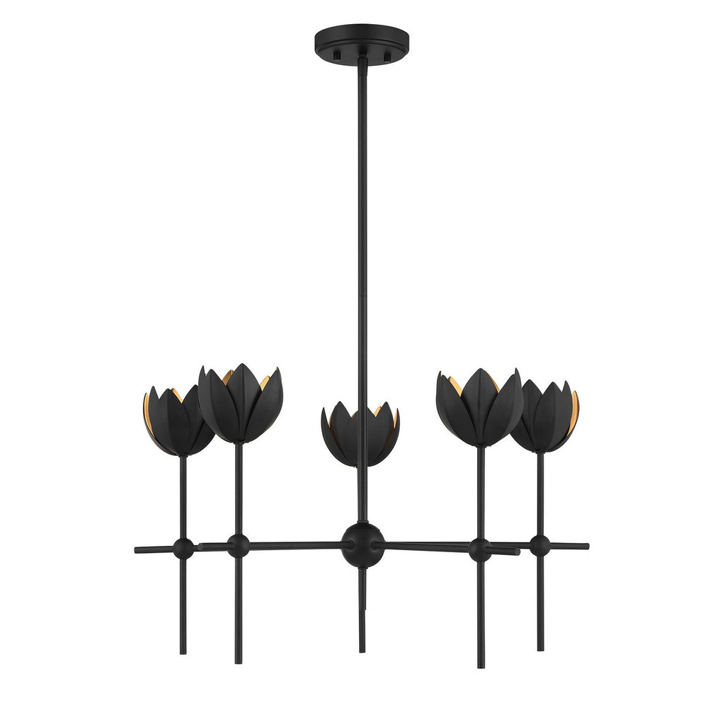 Meridian - LED Chandelier - Matte Black- Union Lighting Luminaires Decor