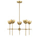 Meridian - LED Chandelier - Natural Brass- Union Lighting Luminaires Decor