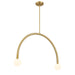 Meridian - LED Chandelier - Natural Brass- Union Lighting Luminaires Decor