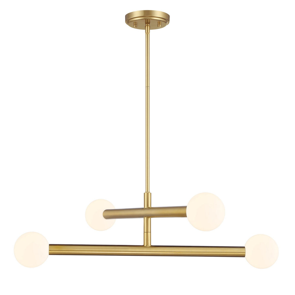 Meridian - LED Chandelier - Natural Brass- Union Lighting Luminaires Decor