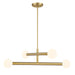 Meridian - LED Chandelier - Natural Brass- Union Lighting Luminaires Decor