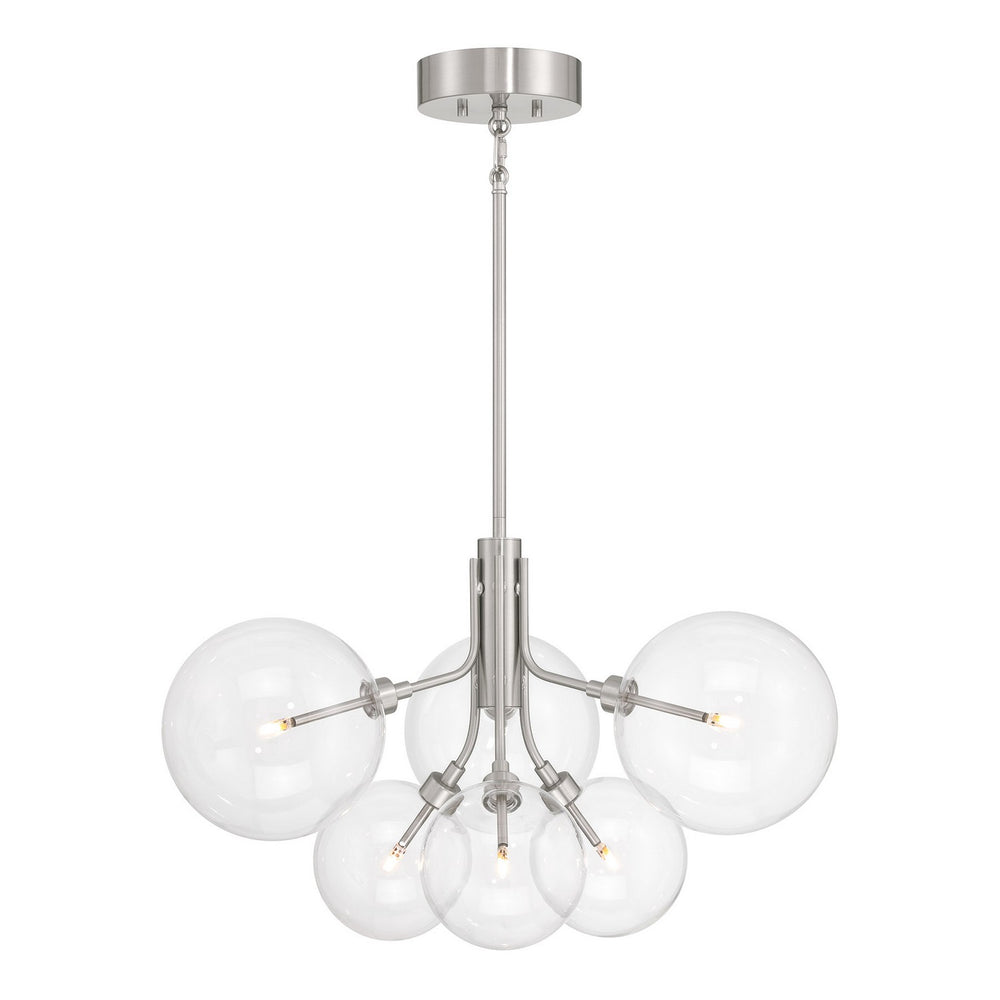 Meridian - LED Chandelier - Brushed Nickel- Union Lighting Luminaires Decor