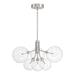 Meridian - LED Chandelier - Brushed Nickel- Union Lighting Luminaires Decor