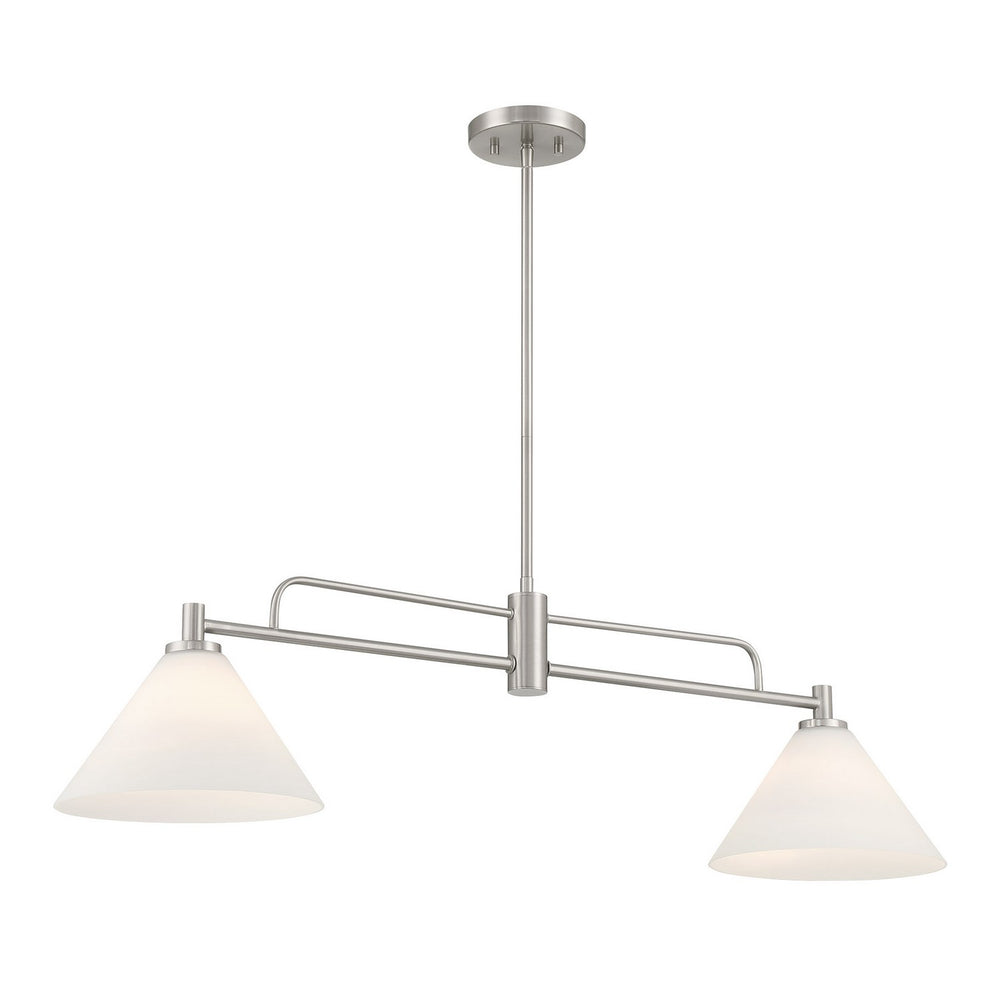 Meridian - Two Light Chandelier - Brushed Nickel- Union Lighting Luminaires Decor