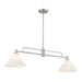 Meridian - Two Light Chandelier - Brushed Nickel- Union Lighting Luminaires Decor