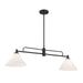Meridian - Two Light Chandelier - Matte Black- Union Lighting Luminaires Decor