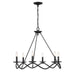 Meridian - Six Light Chandelier - Matte Black- Union Lighting Luminaires Decor