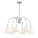 Meridian - Six Light Chandelier - Brushed Nickel- Union Lighting Luminaires Decor