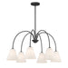 Meridian - Six Light Chandelier - Matte Black- Union Lighting Luminaires Decor
