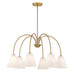 Meridian - Six Light Chandelier - Natural Brass- Union Lighting Luminaires Decor