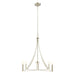 Meridian - Four Light Chandelier - Brushed Nickel- Union Lighting Luminaires Decor