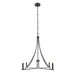 Meridian - Four Light Chandelier - Matte Black- Union Lighting Luminaires Decor