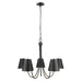 Meridian - Five Light Chandelier - Matte Black- Union Lighting Luminaires Decor