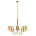 Meridian - Five Light Chandelier - Natural Brass- Union Lighting Luminaires Decor