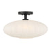 Meridian - One Light Semi-Flush Mount - Matte Black- Union Lighting Luminaires Decor