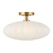 Meridian - One Light Semi-Flush Mount - Natural Brass- Union Lighting Luminaires Decor