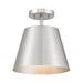 Meridian - One Light Semi-Flush Mount - Brushed Nickel- Union Lighting Luminaires Decor