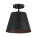Meridian - One Light Semi-Flush Mount - Matte Black- Union Lighting Luminaires Decor