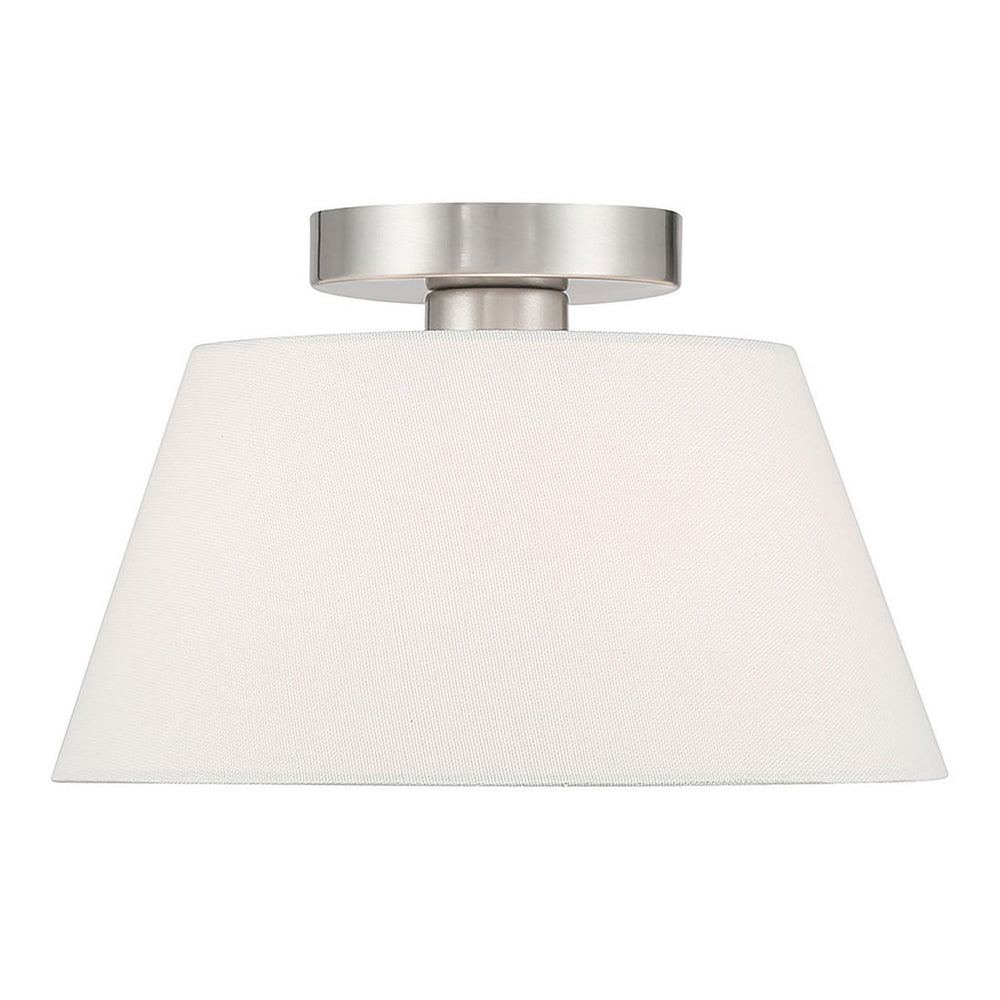 Meridian - Three Light Semi-Flush Mount - Brushed Nickel- Union Lighting Luminaires Decor