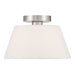 Meridian - Three Light Semi-Flush Mount - Brushed Nickel- Union Lighting Luminaires Decor