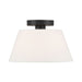 Meridian - One Light Semi-Flush Mount - Matte Black- Union Lighting Luminaires Decor
