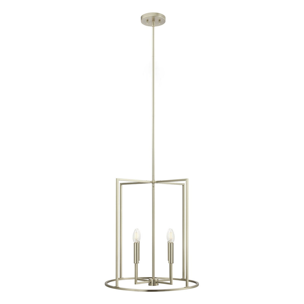 Meridian - Four Light Pendant - Brushed Nickel- Union Lighting Luminaires Decor