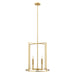 Meridian - Four Light Pendant - Natural Brass- Union Lighting Luminaires Decor